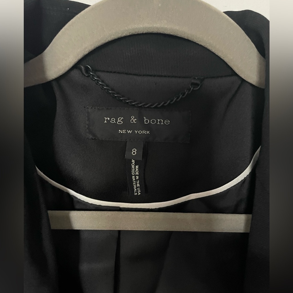 Rag & bone black blazer women’s size 8 - Picture 2 of 5